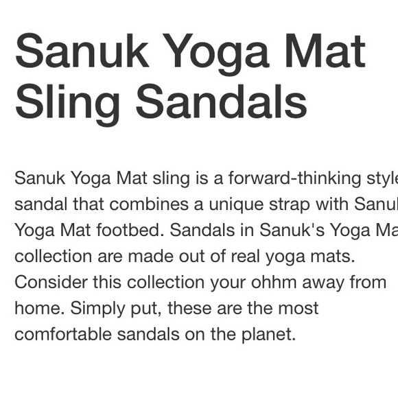 SANUK Yoga Mat Sling Sandals, Black, Size 7 - Picture 2 of 11